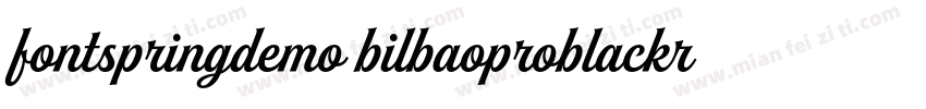 fontspringdemo bilbaoproblackregula字体转换